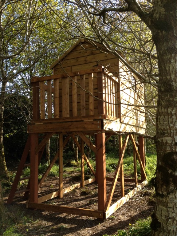 Deluxe Tree house childrens playhouse access ladder premium timber