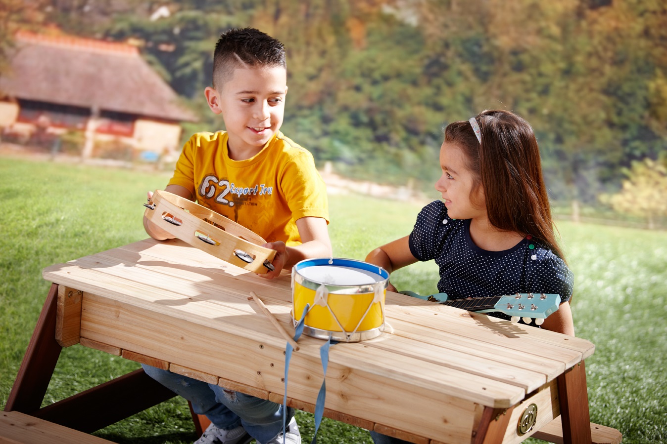 Sand & Water picnic table • outdoor playground equipment, swings, play
